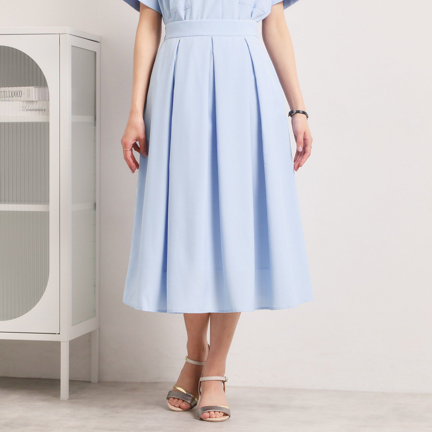 ITS&rsquo;DEMO「【UVケア／洗濯機OK／イージーケア】麻調合繊タックスカート」|スカート|