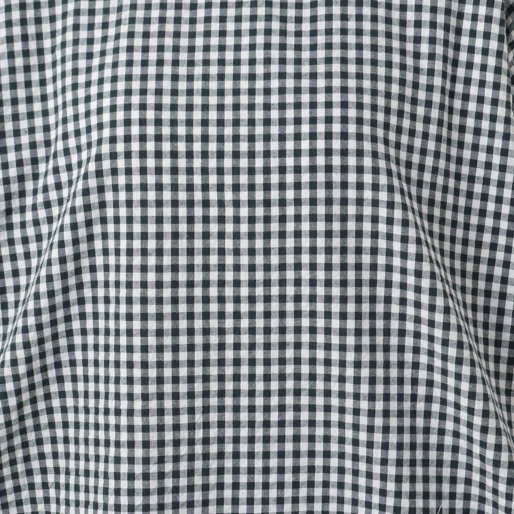 212 KITCHEN STORE「ギンガムサッカー半袖かっぽう着 BK」|食器・キッチングッズ|