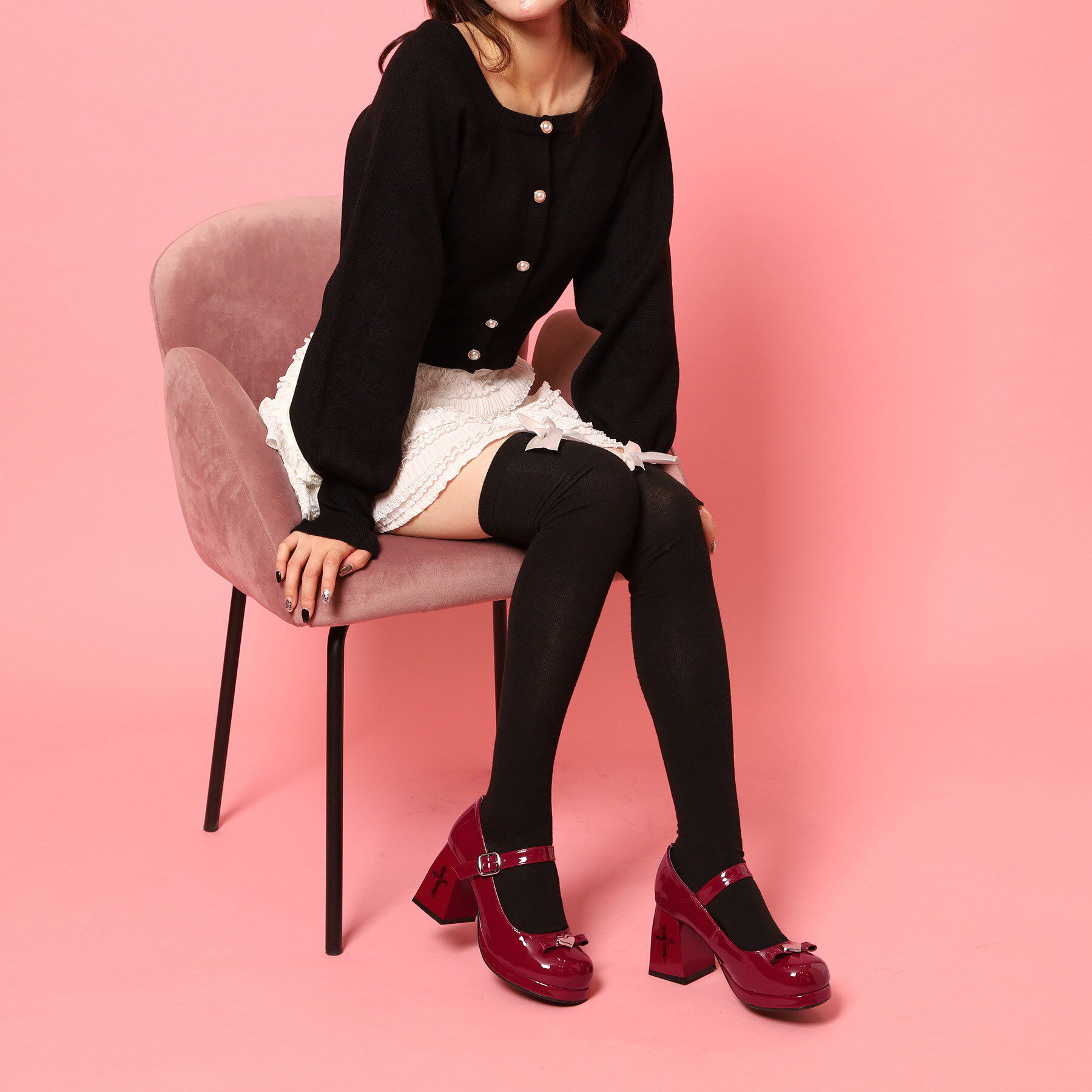 csT&P「厚底十字架くり抜きパンプス」|パンプス|