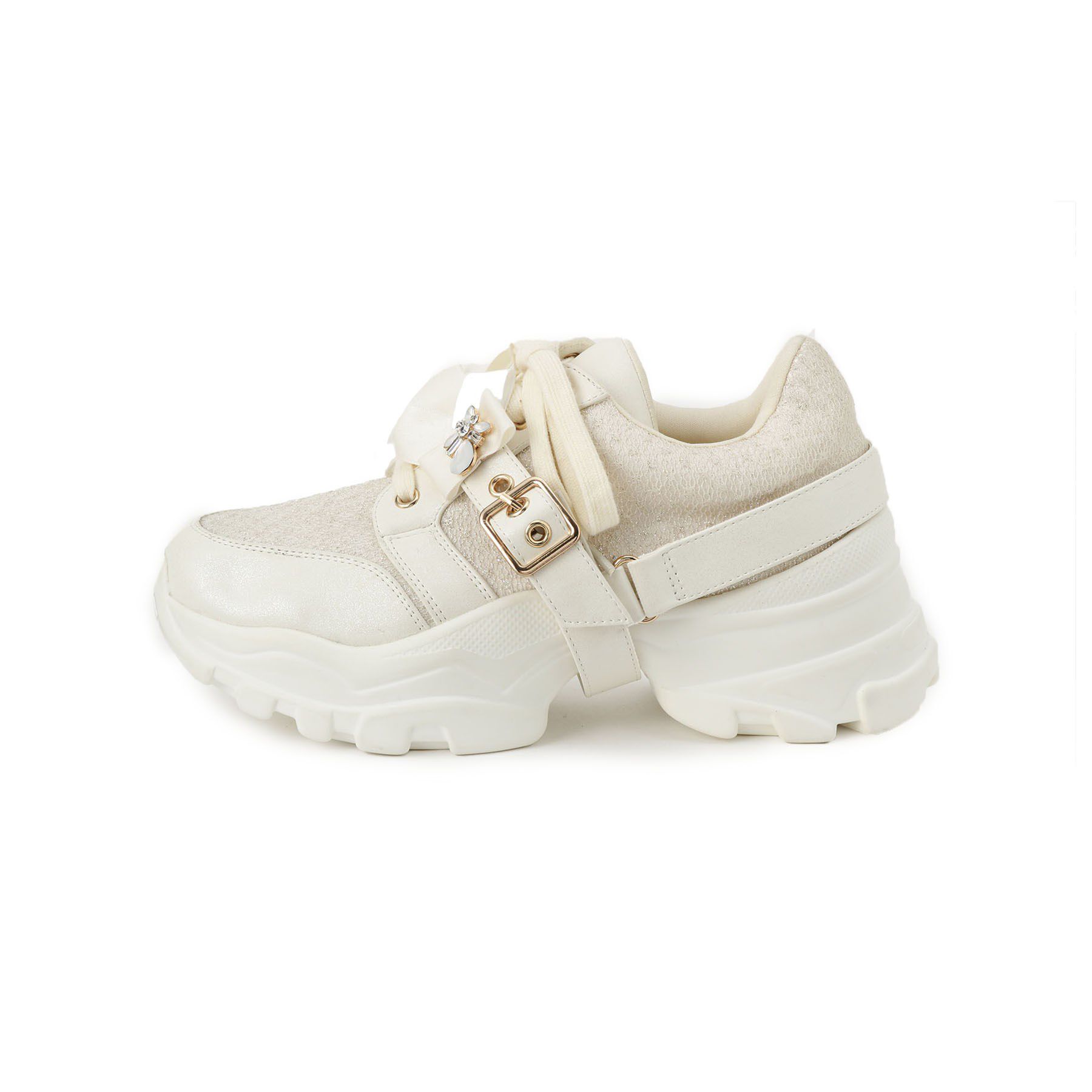 ESPERANZA「ツインリボンベルト付きラメスニーカー」|スニーカー|