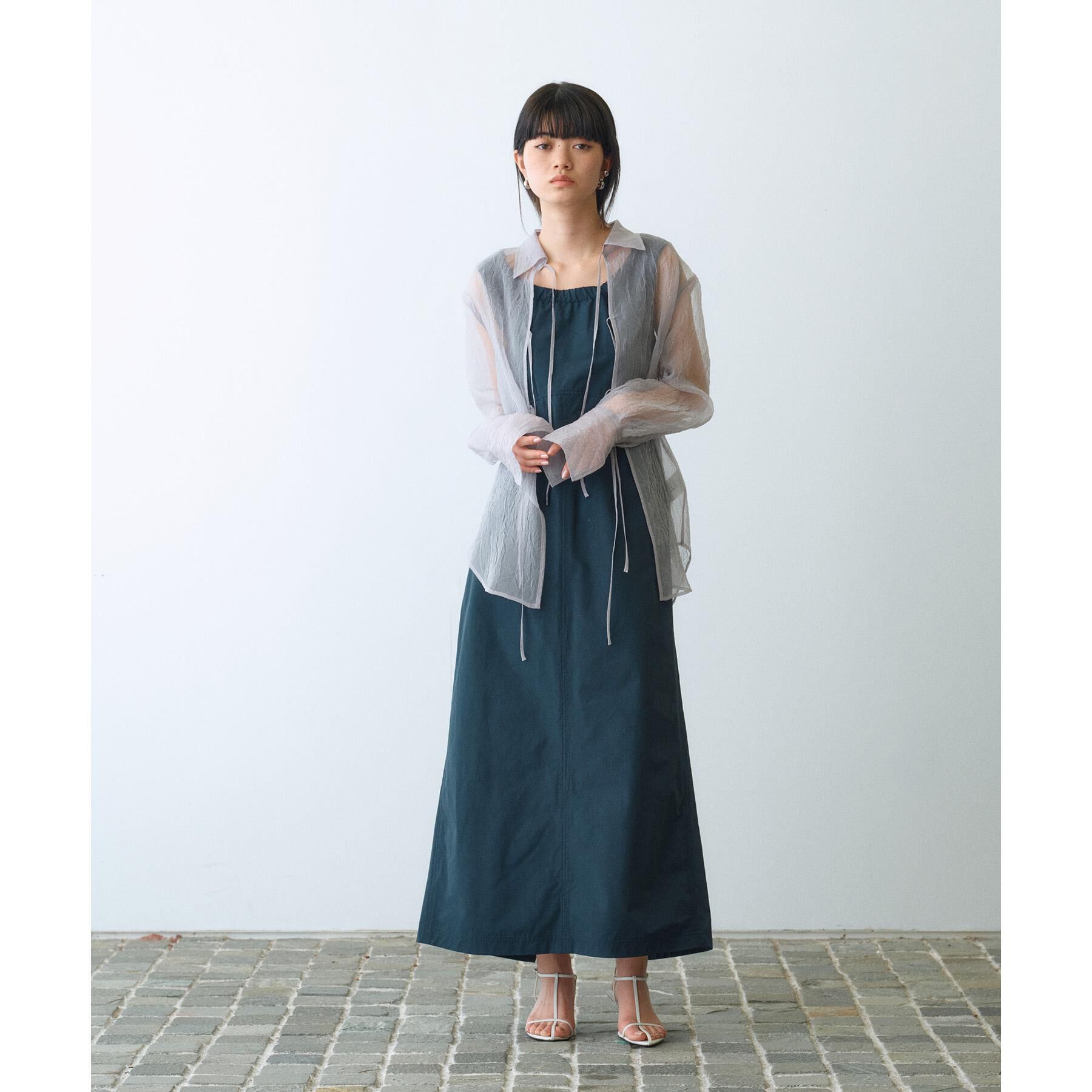 CODE A「sheer washer ribbon blouse」|シャツ・ブラウス|