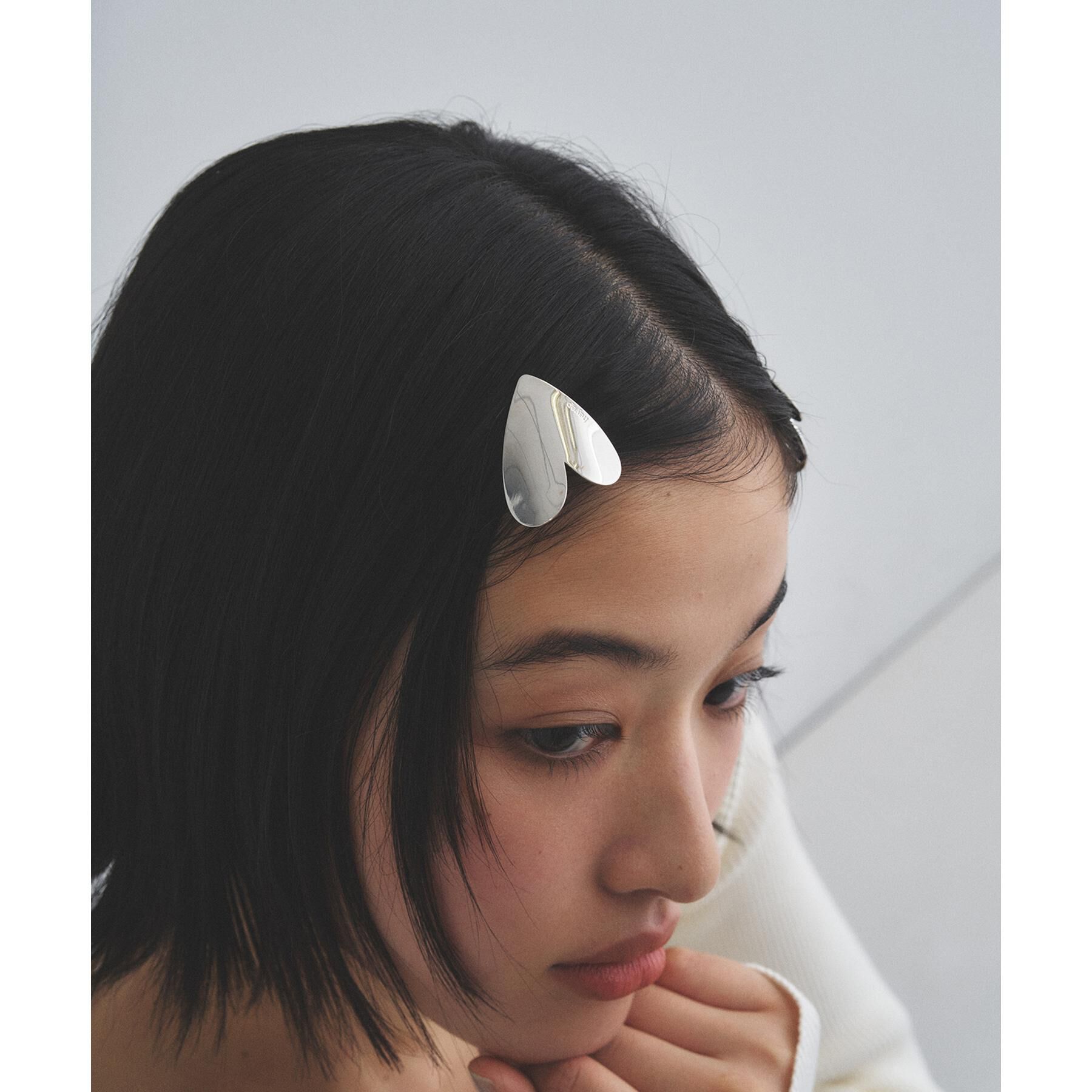 CODE A「heyep｜heart motif hair clips」|その他|シルバー(006)