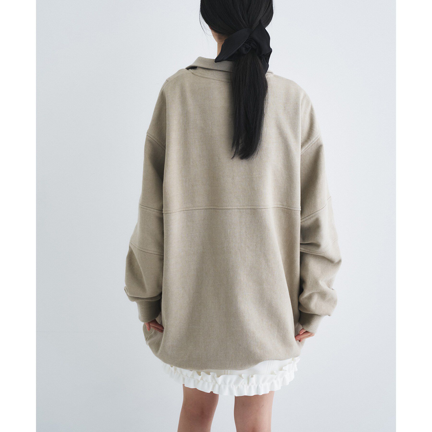 CODE A「half zip sweat mini dress」|パーカー|