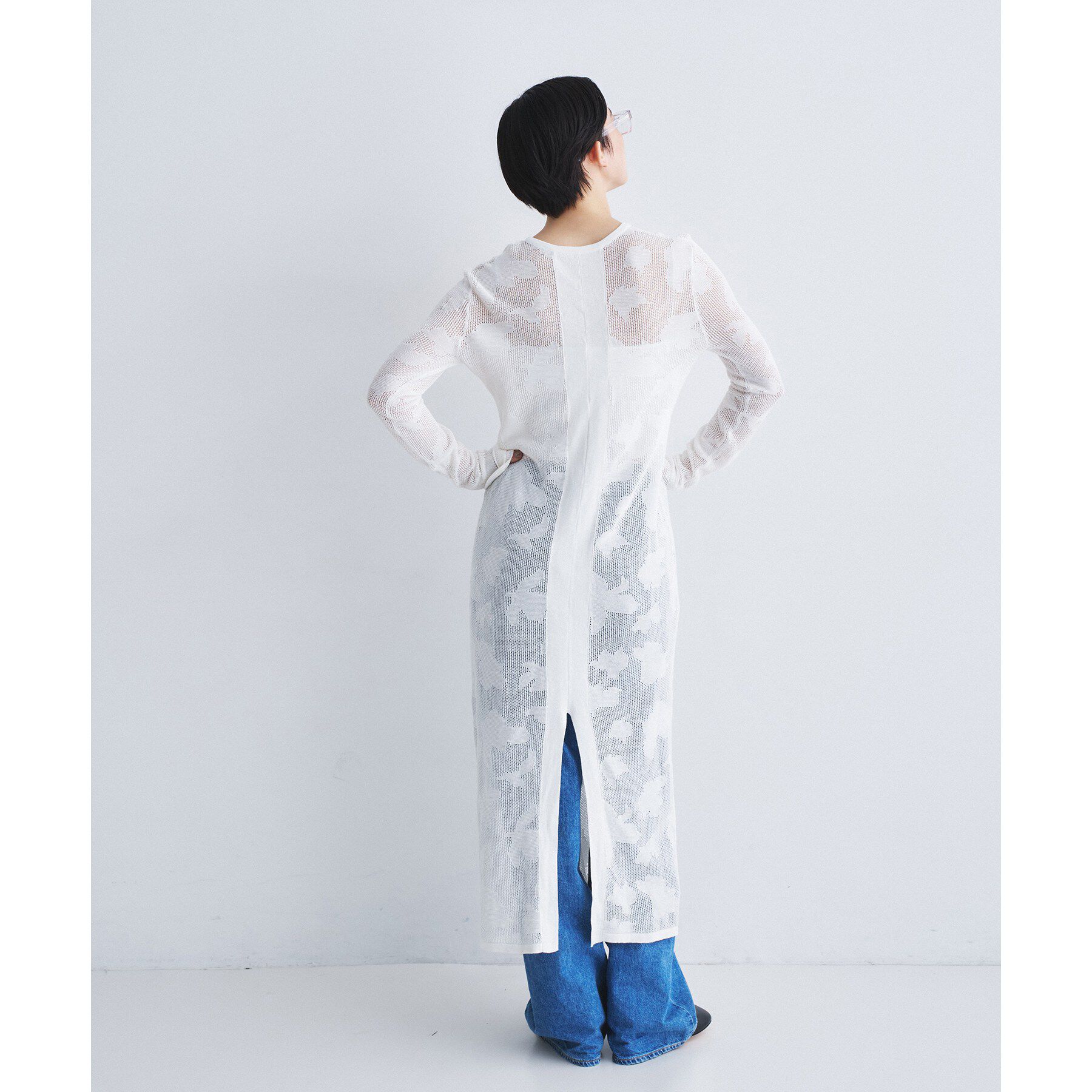 CODE A「flower mesh dress」|ワンピース|