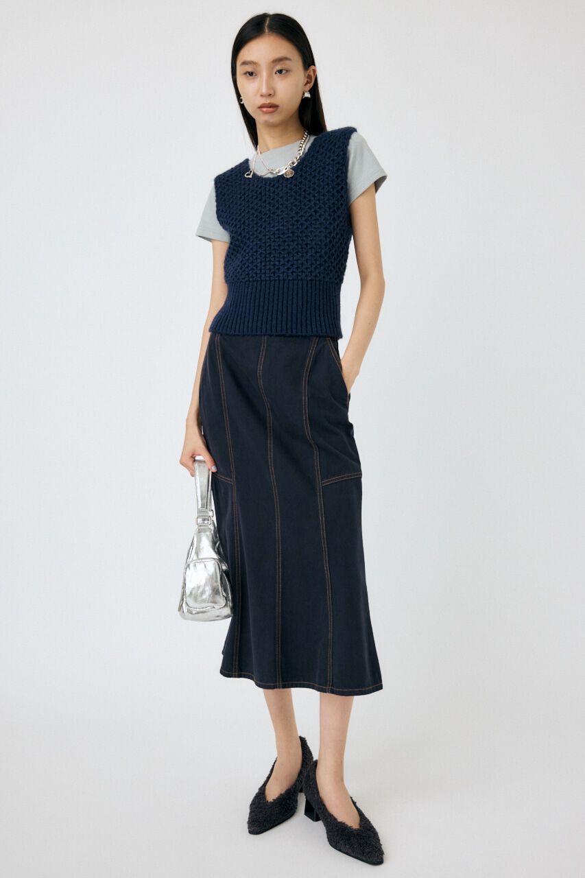 MOUSSY「MID フレアスカート」|スカート|BLK