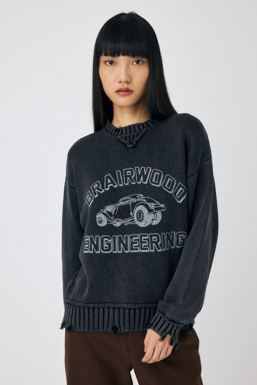 MOUSSY「VINTAGE LIKE PRINTED セーター」|ニット・セーター|