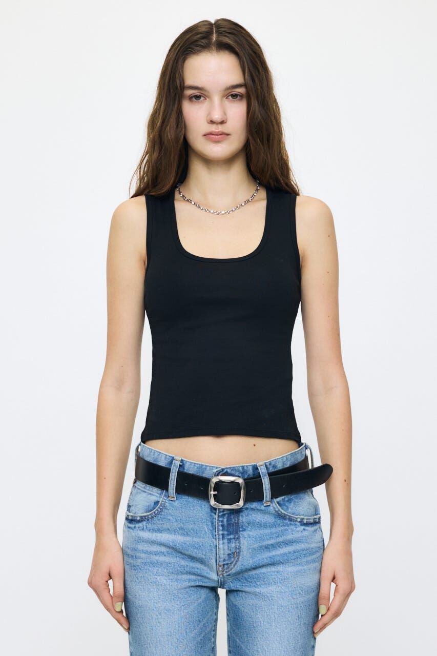 MOUSSY「SUVIN GIZA SCOOP NECK タンク」|タンクトップ|
