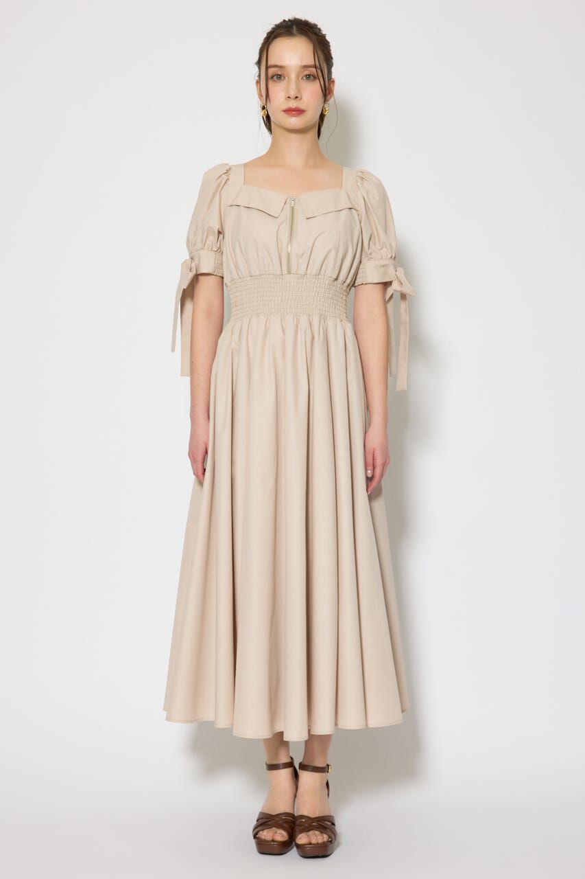 rienda「リボンスリーブフレアワンピース」|ワンピース|