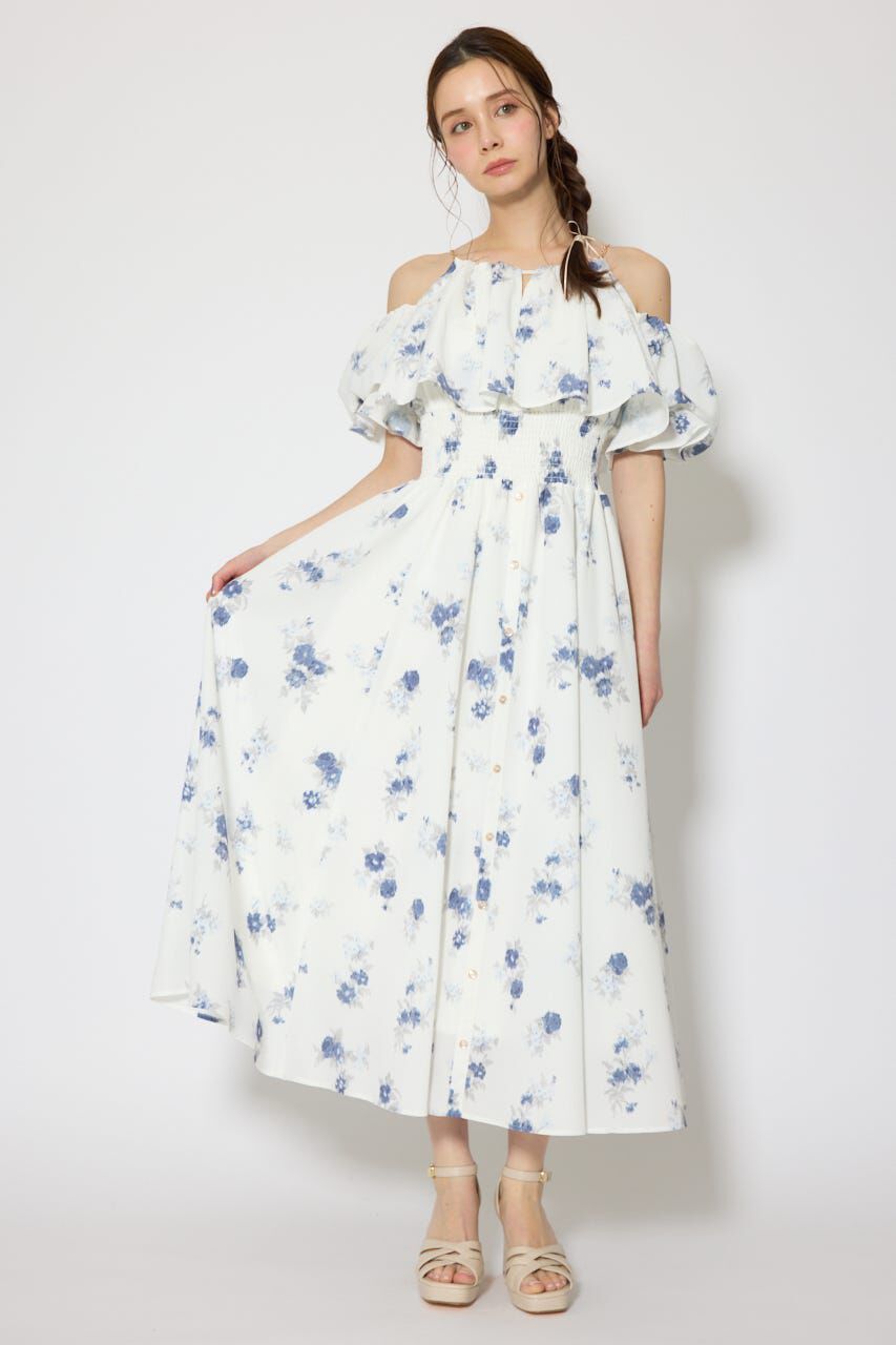 rienda「ウエストシャーリング2WAYフレアワンピース」|ワンピース|