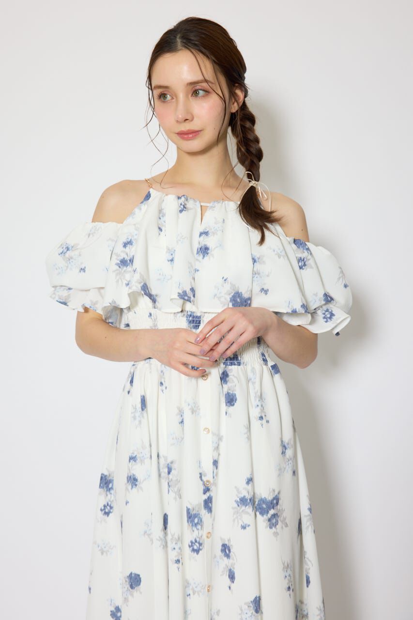 rienda「ウエストシャーリング2WAYフレアワンピース」|ワンピース|