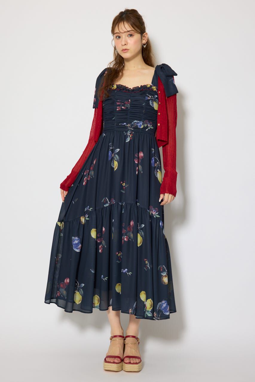 rienda「スカラップクロップドニットカーディガン」|カーディガン|