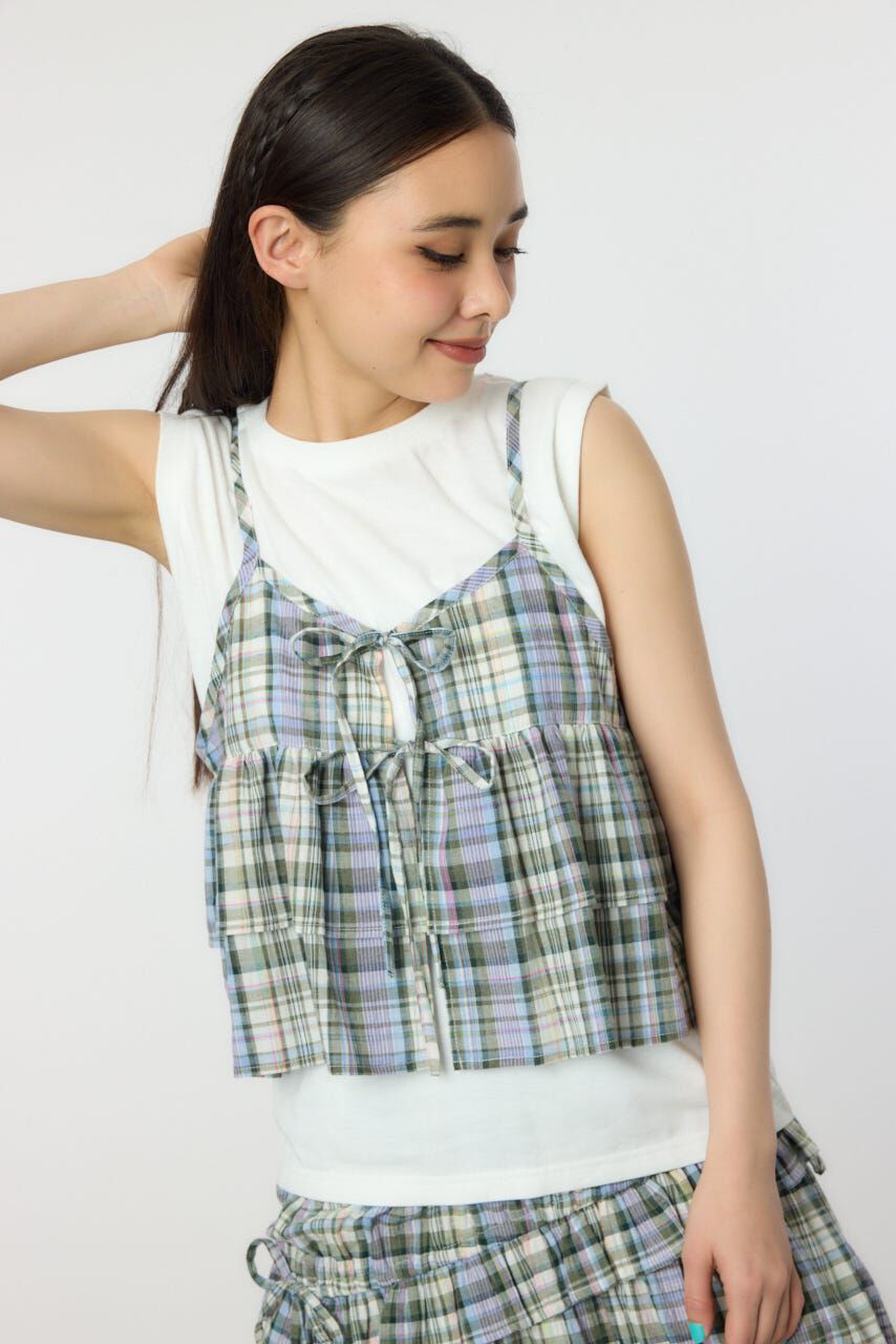 RODEO CROWNS「サマーチェックマルチウェイキャミソール」|キャミソール|