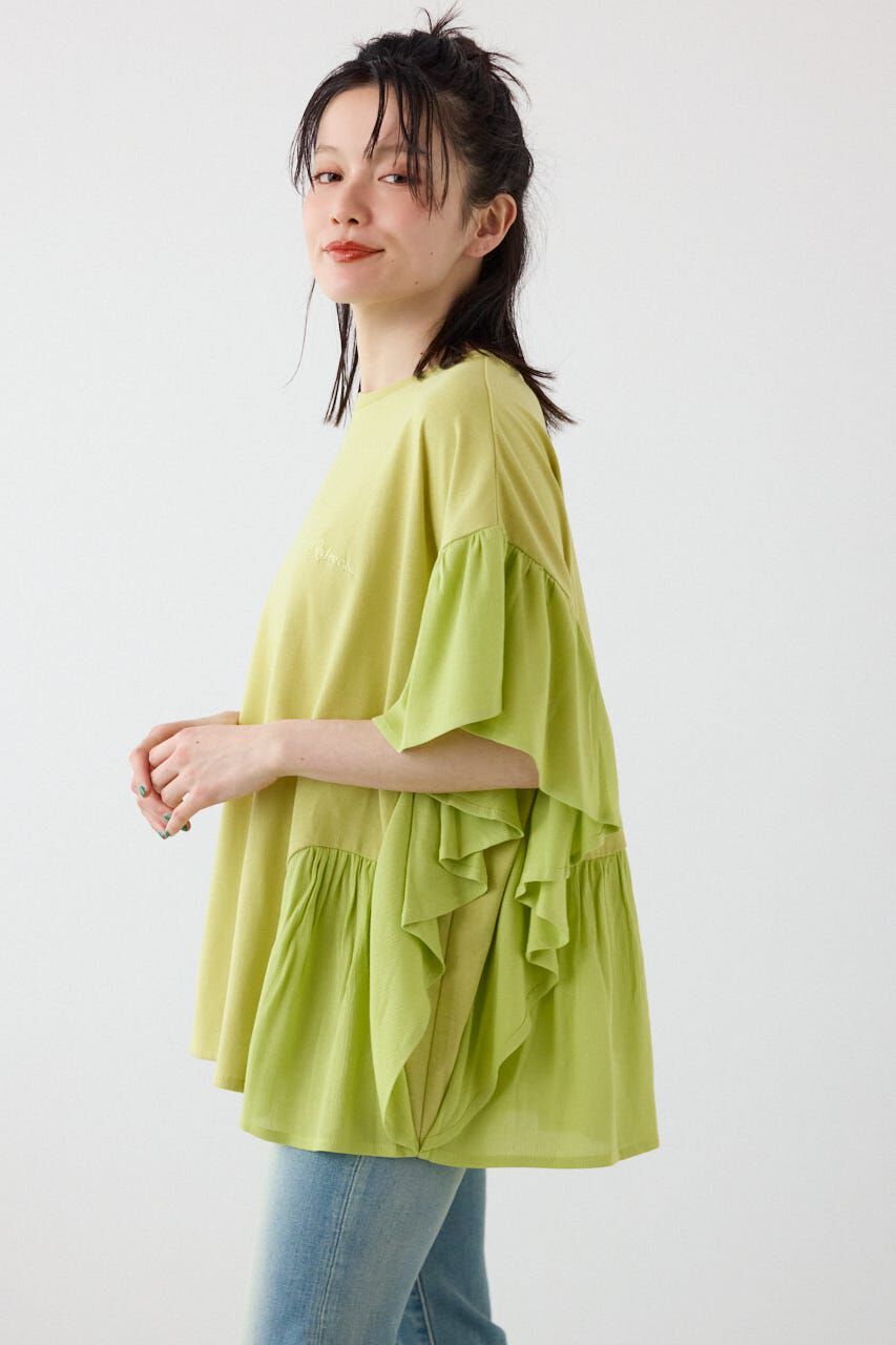 RODEO CROWNS「＜WEB先行アイテム＞レーヨンクレープドッキングフリルトップス」|その他|