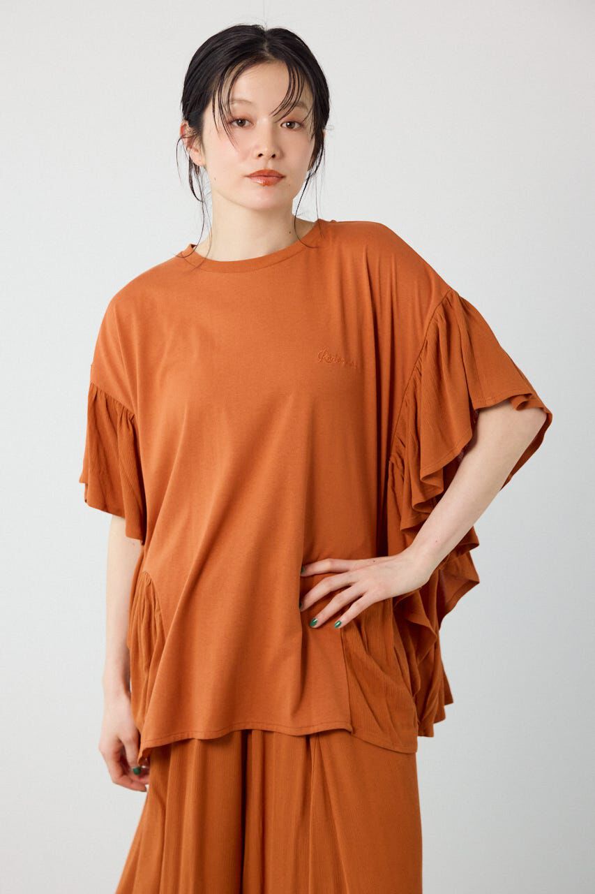 RODEO CROWNS「＜WEB先行アイテム＞レーヨンクレープドッキングフリルトップス」|その他|D/ORG3