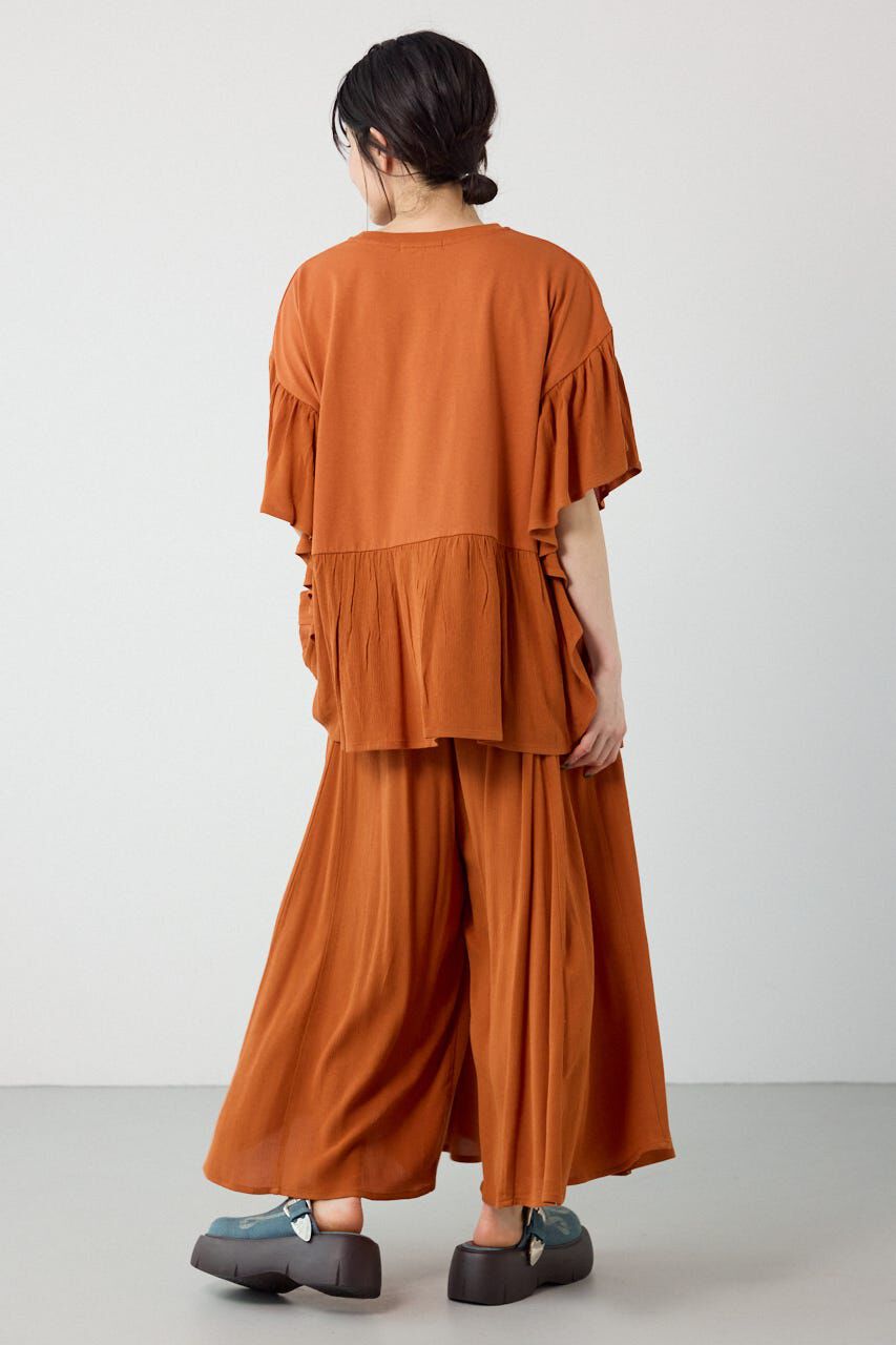 RODEO CROWNS「＜WEB先行アイテム＞レーヨンクレープドッキングフリルトップス」|その他|