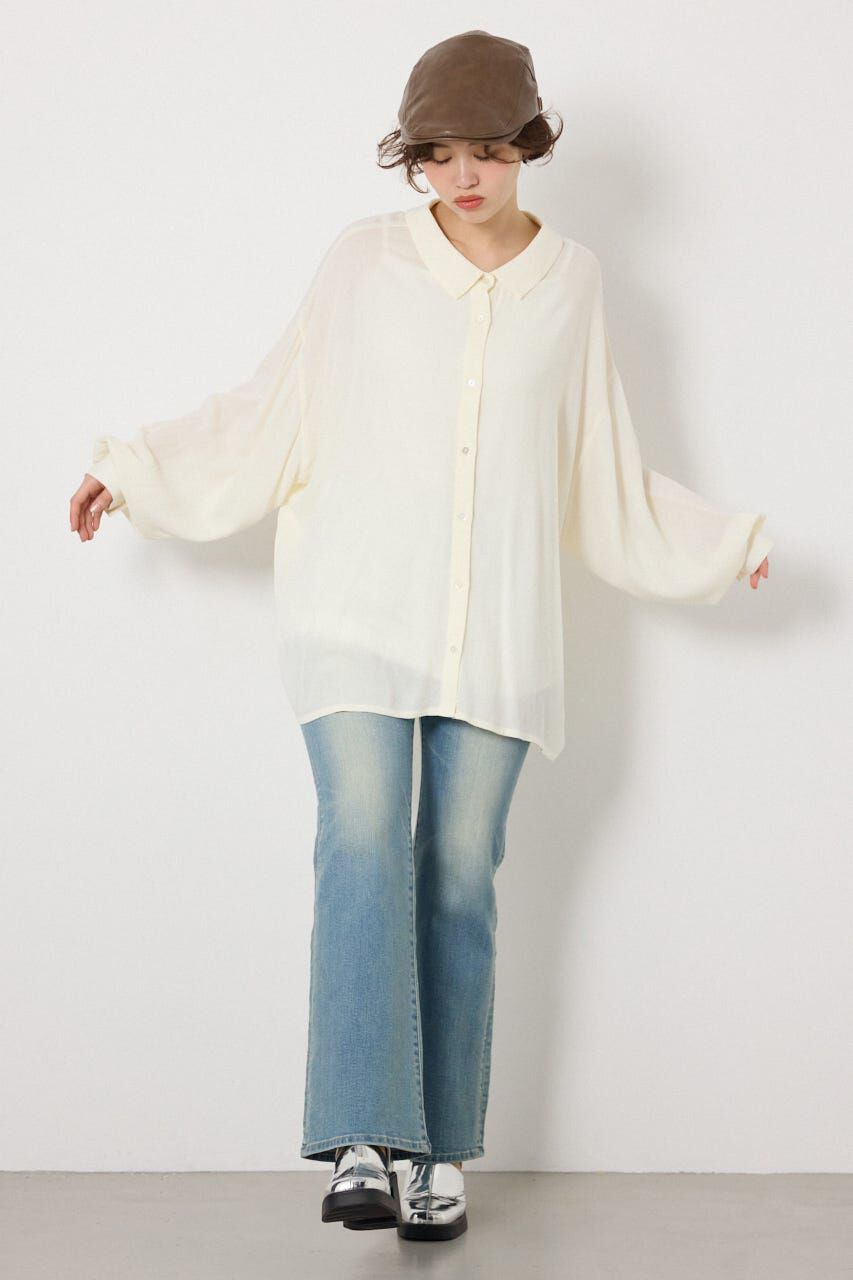 RODEO CROWNS「＜WEB先行アイテム＞レーヨンクレープ2WAYシャツ」|シャツ・ブラウス|