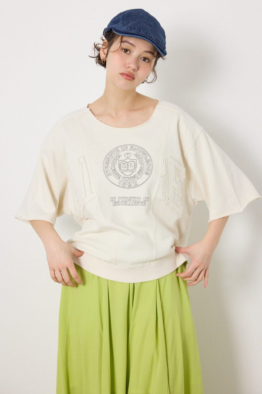 RODEO CROWNS「＜WEB先行アイテム＞切替カレッジ半袖スウェット」|Tシャツ・カットソー|