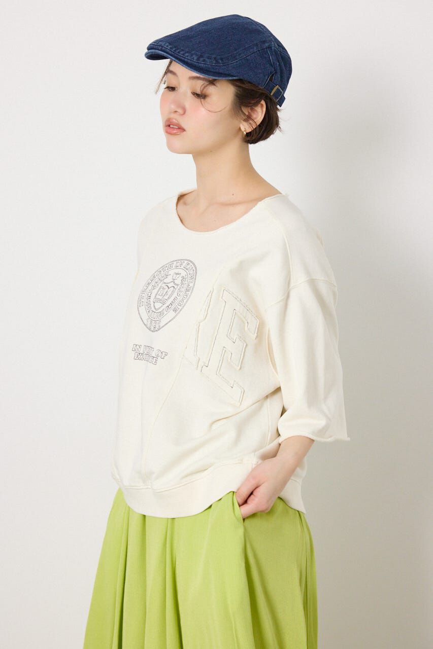 RODEO CROWNS「＜WEB先行アイテム＞切替カレッジ半袖スウェット」|Tシャツ・カットソー|