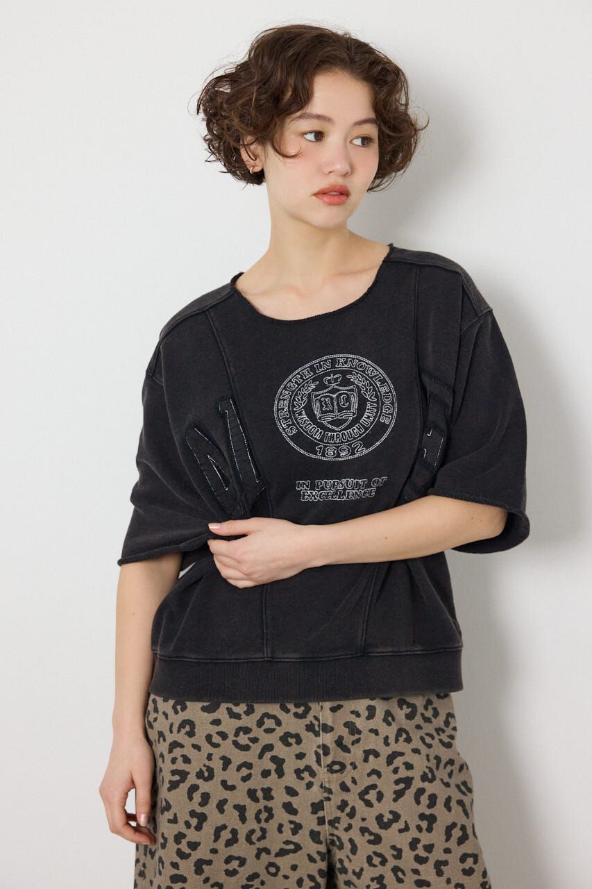 RODEO CROWNS「＜WEB先行アイテム＞切替カレッジ半袖スウェット」|Tシャツ・カットソー|