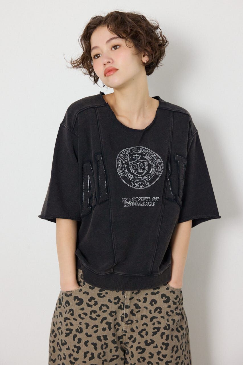 RODEO CROWNS「＜WEB先行アイテム＞切替カレッジ半袖スウェット」|Tシャツ・カットソー|