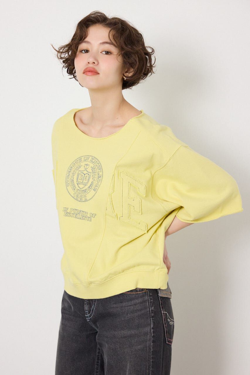 RODEO CROWNS「＜WEB先行アイテム＞切替カレッジ半袖スウェット」|Tシャツ・カットソー|