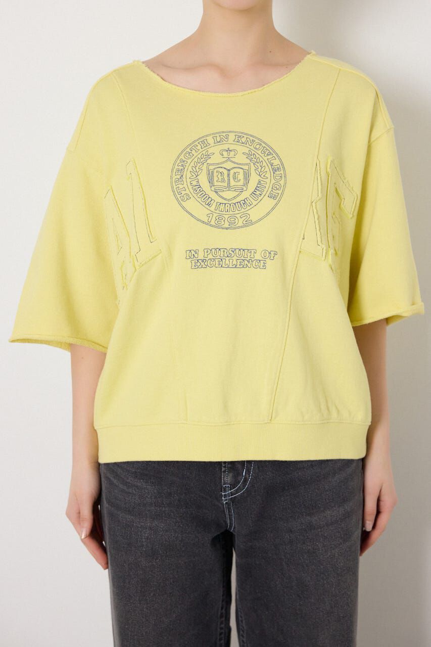 RODEO CROWNS「＜WEB先行アイテム＞切替カレッジ半袖スウェット」|Tシャツ・カットソー|