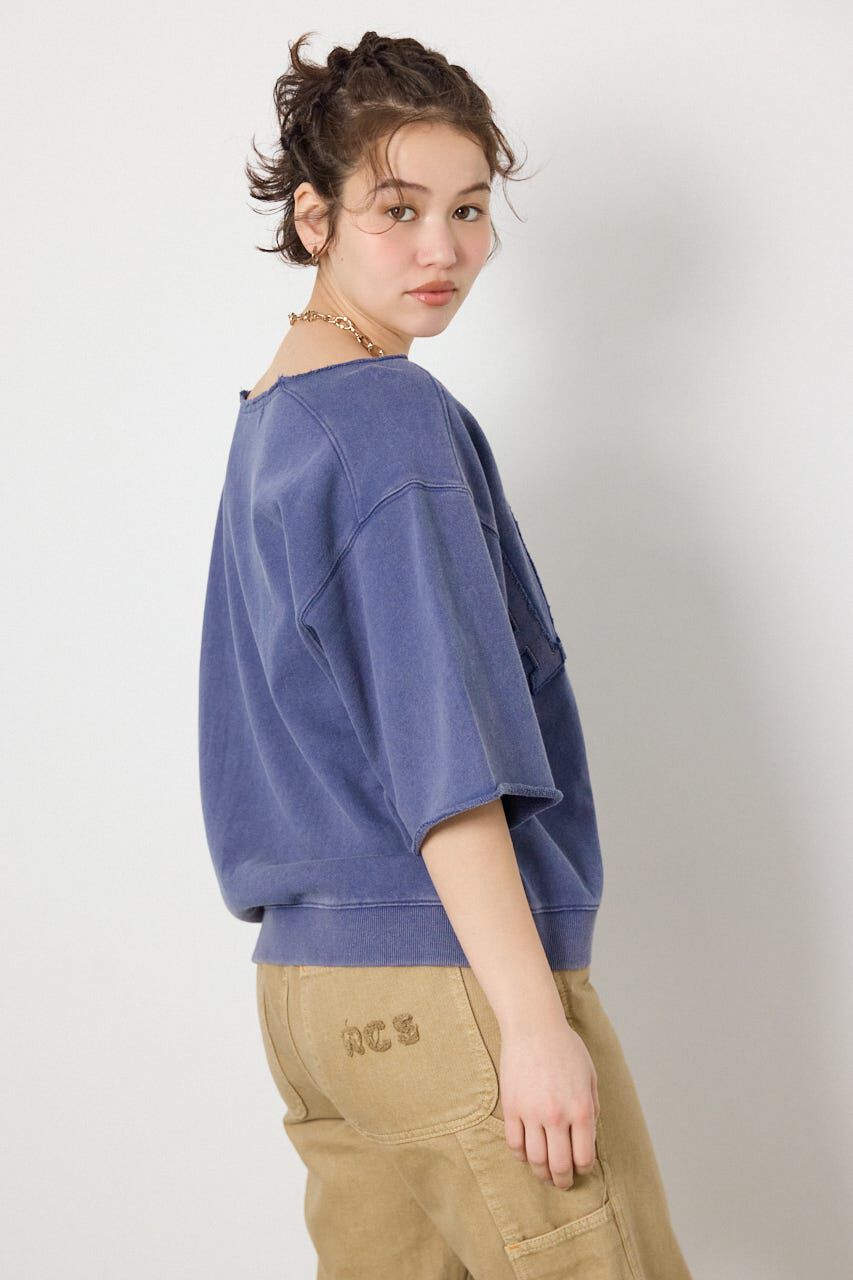 RODEO CROWNS「＜WEB先行アイテム＞切替カレッジ半袖スウェット」|Tシャツ・カットソー|