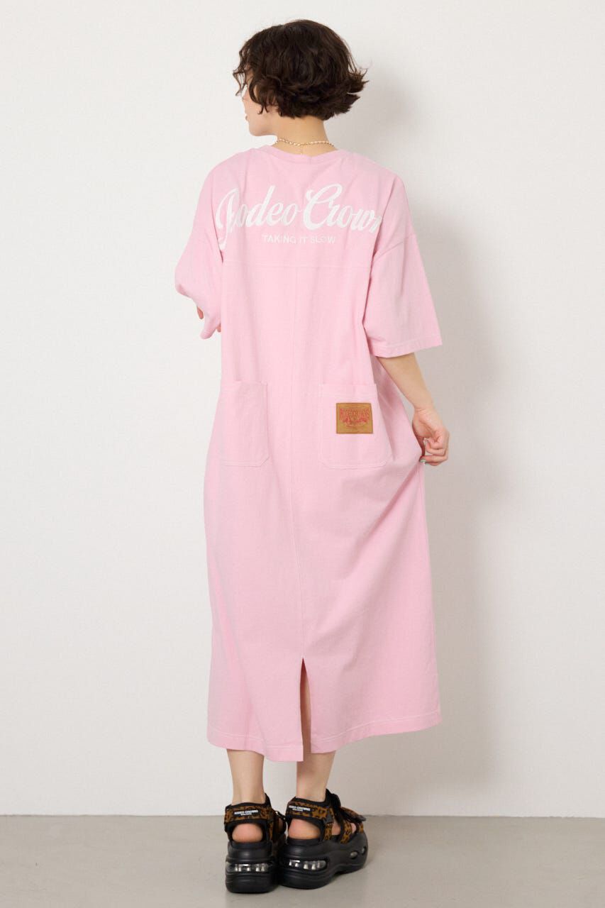 RODEO CROWNS「＜WEB先行アイテム＞ハーフスリーブステッチワンピース」|ワンピース|