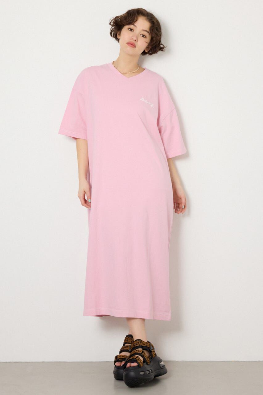 RODEO CROWNS「＜WEB先行アイテム＞ハーフスリーブステッチワンピース」|ワンピース|