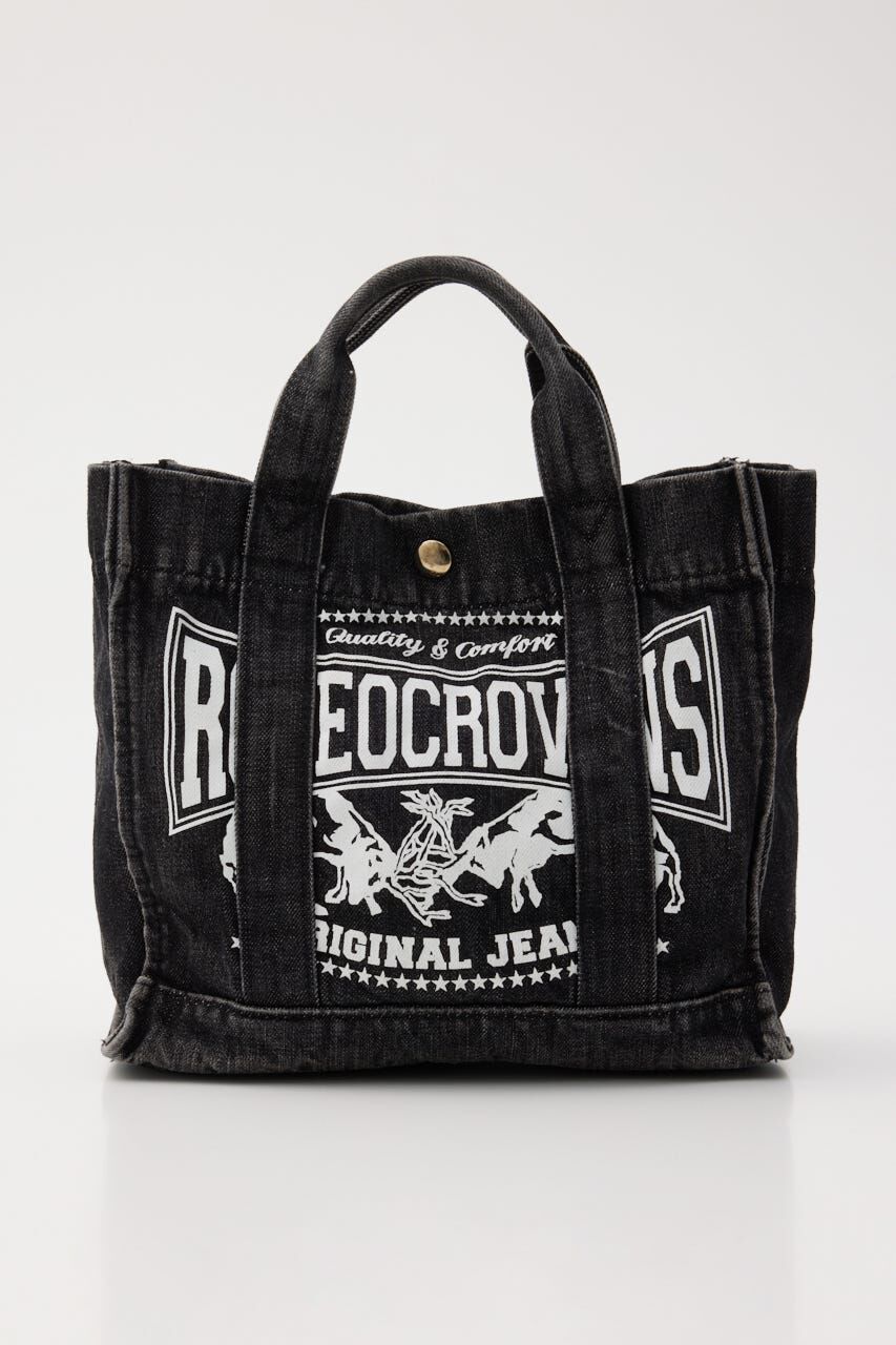 RODEO CROWNS「＜WEB先行アイテム＞DENIMスクエア2WAYトート」|その他|BLK
