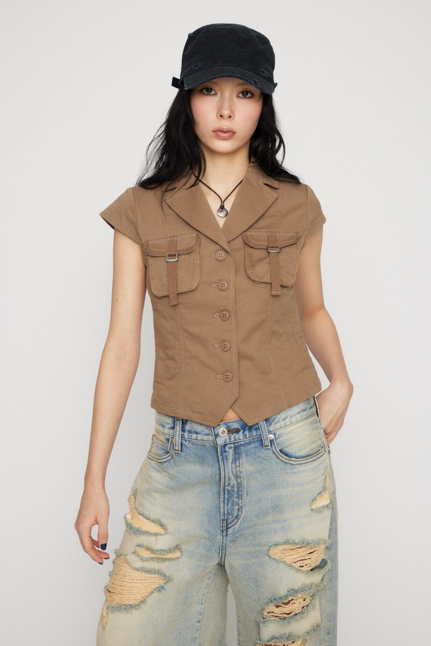 LAGUA GEM「POCKET COMPACT  SHIRT トップス」|シャツ・ブラウス|