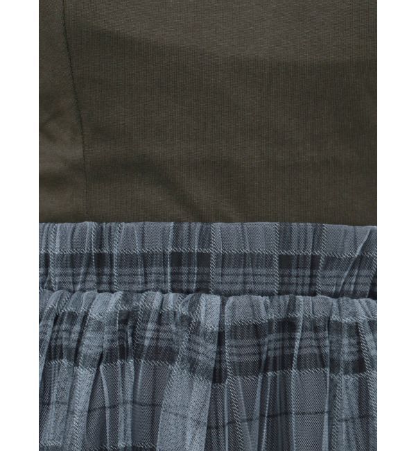 CALNAMUR「TULLE SKIRT SET MINI OP/チュールスカートセットミニワンピース」|ワンピース|