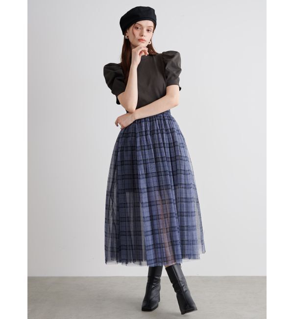 CALNAMUR「TULLE SKIRT SET MINI OP/チュールスカートセットミニワンピース」|ワンピース|