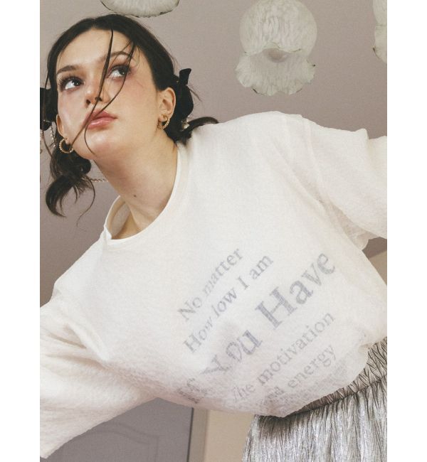 CALNAMUR「SHEER PLEATED LAYERED TEE/シアープレーテッドレイヤードTシャツ」|Tシャツ・カットソー|