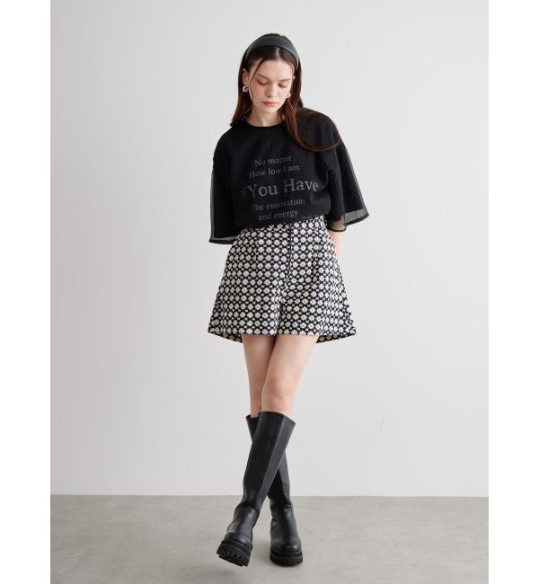 CALNAMUR「SHEER PLEATED LAYERED TEE/シアープレーテッドレイヤードTシャツ」|Tシャツ・カットソー|