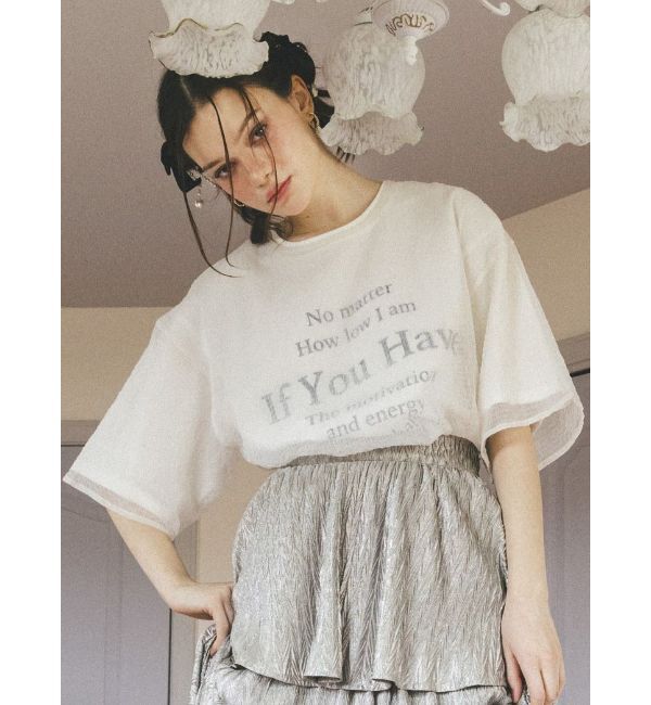 CALNAMUR「SHEER PLEATED LAYERED TEE/シアープレーテッドレイヤードTシャツ」|Tシャツ・カットソー|