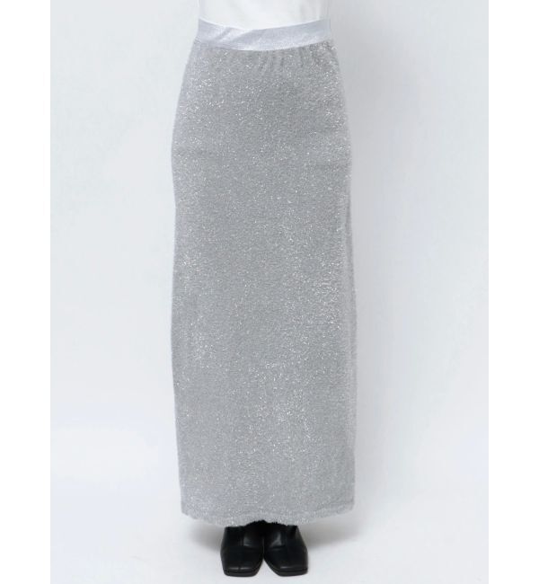 CALNAMUR「GLITTER SHAGGY KNIT SK/グリッターシャギーニットスカート」|スカート|