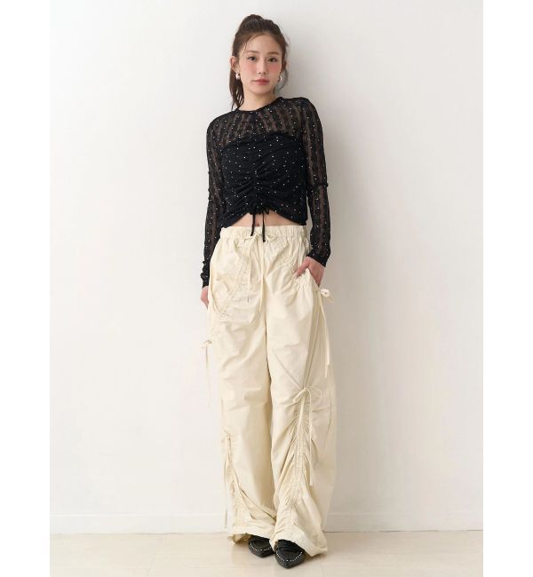 CALNAMUR「ドットフラワージャカードトップス」|Tシャツ・カットソー|