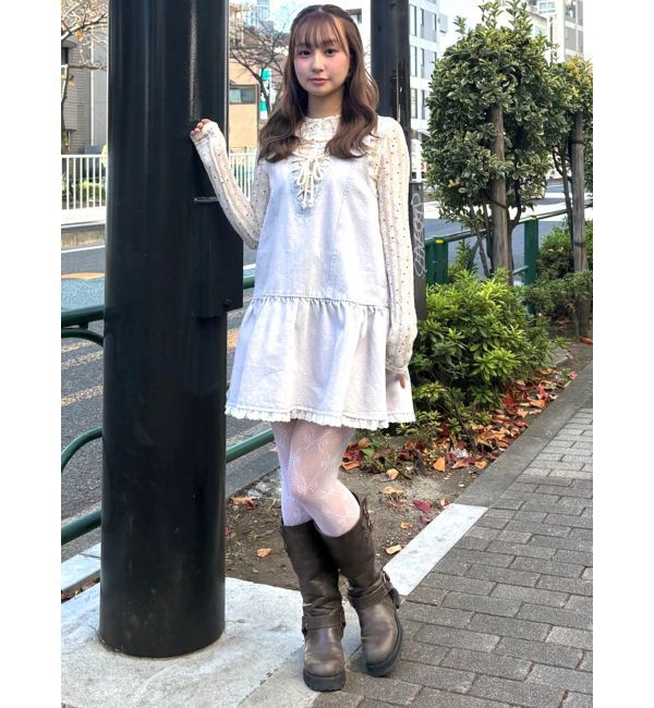 CALNAMUR「ドットフラワージャカードトップス」|Tシャツ・カットソー|