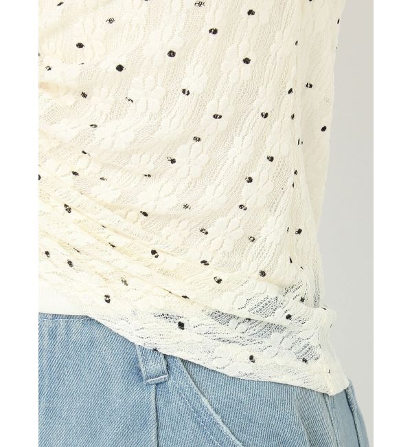 CALNAMUR「ドットフラワージャカードトップス」|Tシャツ・カットソー|