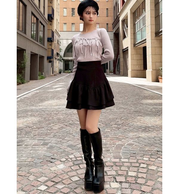 RESEXXY「ラッフルボリュームミニスカート」|スカート|