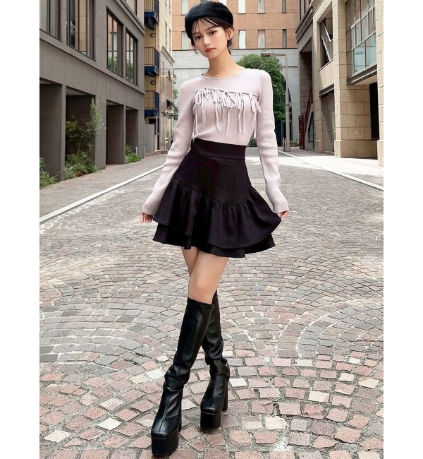 RESEXXY「ラッフルボリュームミニスカート」|スカート|