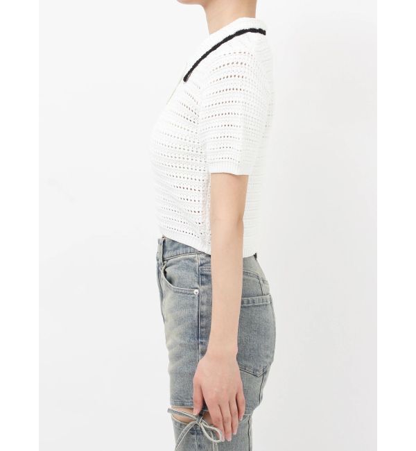 RESEXXY「透かし編みニットポロ」|ニット・セーター|