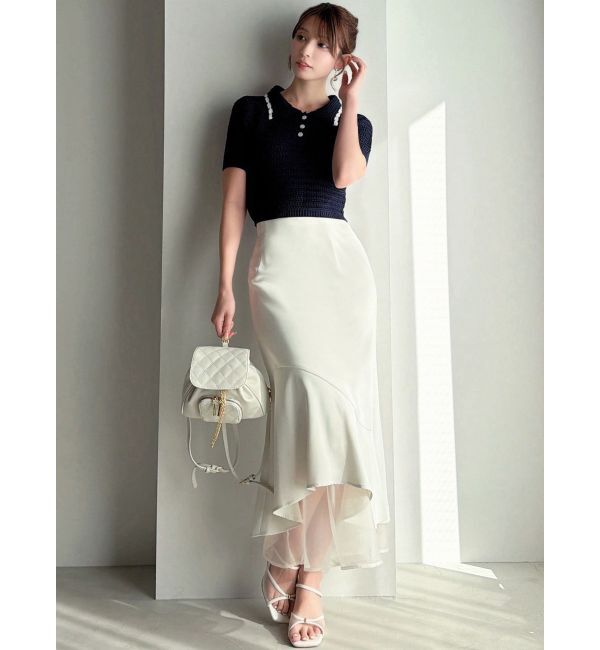 RESEXXY「透かし編みニットポロ」|ニット・セーター|