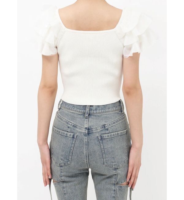 RESEXXY「ショルダーフリルニットトップス」|ニット・セーター|