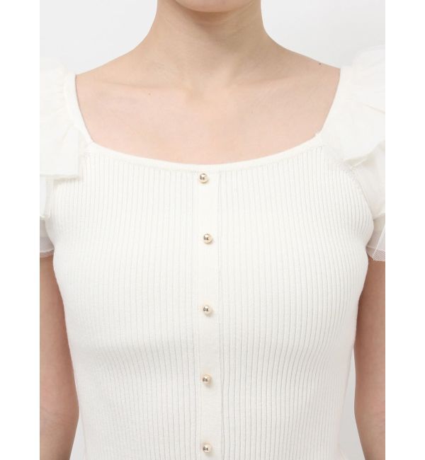 RESEXXY「ショルダーフリルニットトップス」|ニット・セーター|