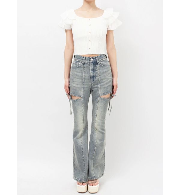 RESEXXY「ショルダーフリルニットトップス」|ニット・セーター|