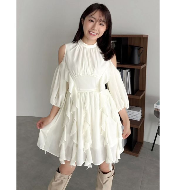 dazzlin「カタアキフリルミニワンピース」|ワンピース|