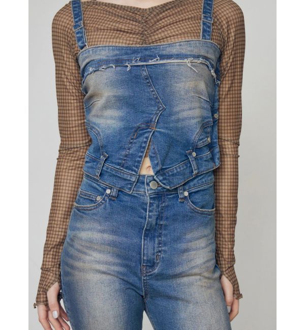 EMODA「デニムキャミサロペット」|ワンピース|