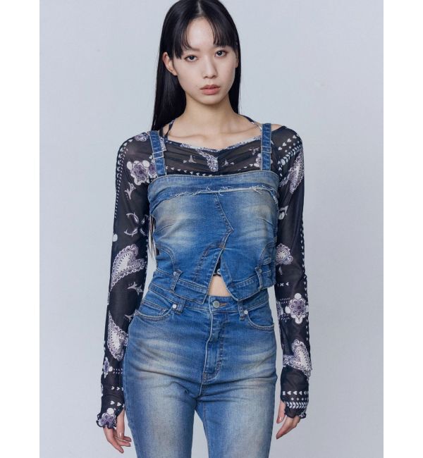 EMODA「デニムキャミサロペット」|ワンピース|